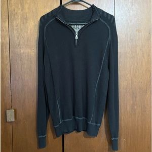 BKE Black Slim Fit 1/4 Zip Sweater Large